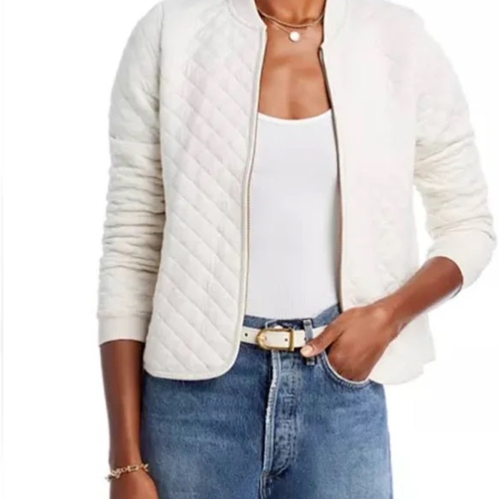 Marine Layer Women’s Quilted Cream Jacket